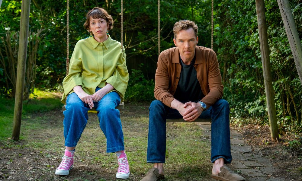 Olivia Colman and Benedict Cumberbatch in THE ROSES film